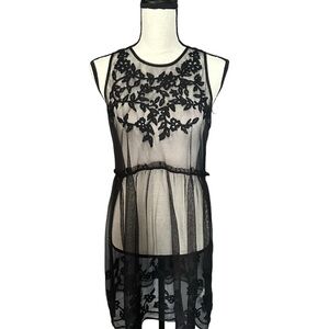 Abercrombie & Fitch Women's Black Sheer Cover Up / Dress Size Small